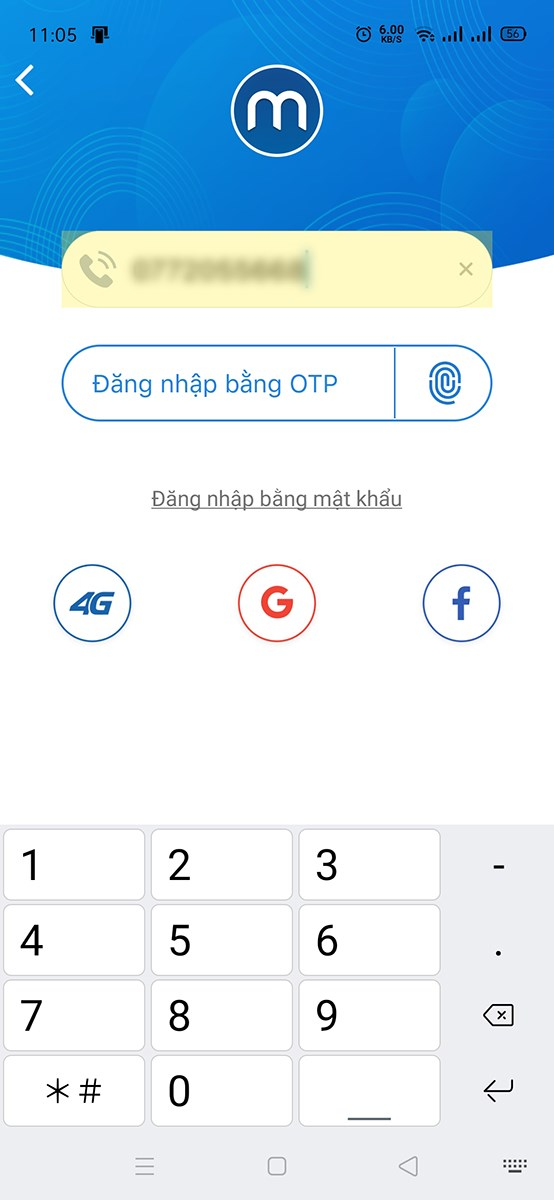 Đăng nhập vào tài khoản My Mobifone