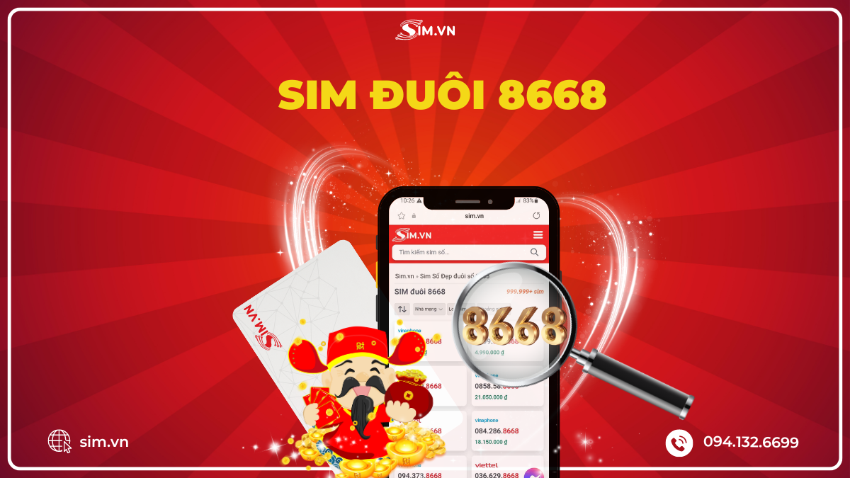 Cách chọn sim đuôi 8668 phù hợp nhất