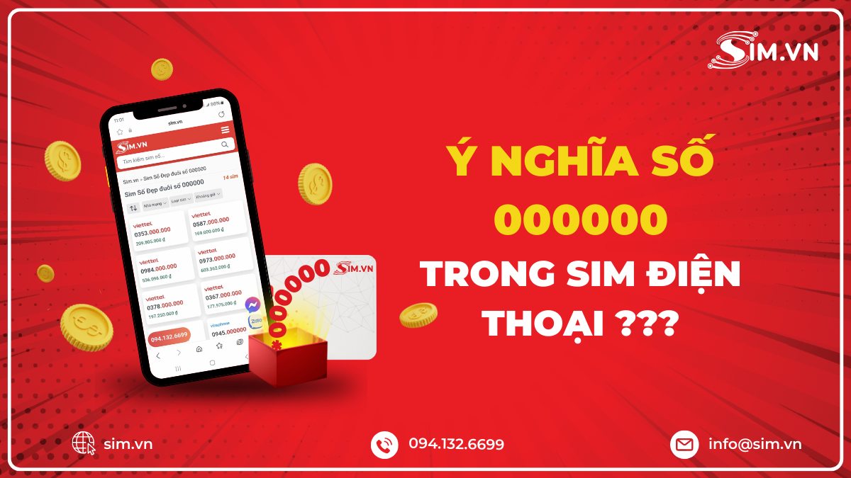 Ý nghĩa số 000000 trong sim 