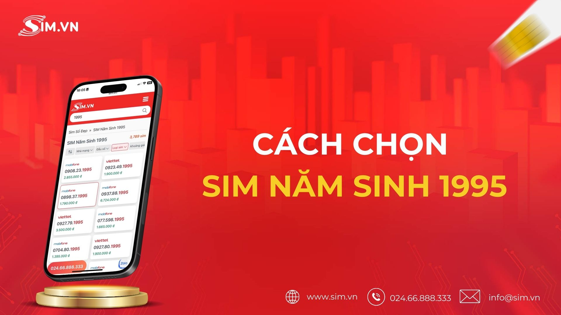 Cách chọn sim năm sinh 1995 phù hợp Cách chọn sim năm sinh 1995