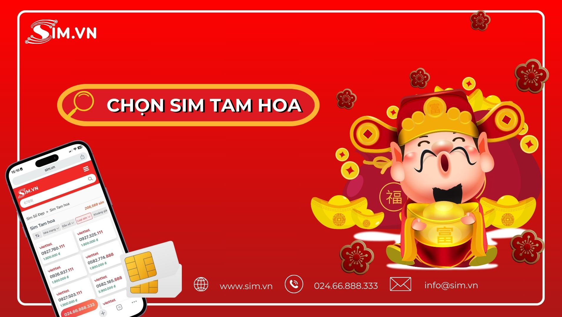 hướng dẫn chọn sim tam hoa Cách chọn sim tam hoa