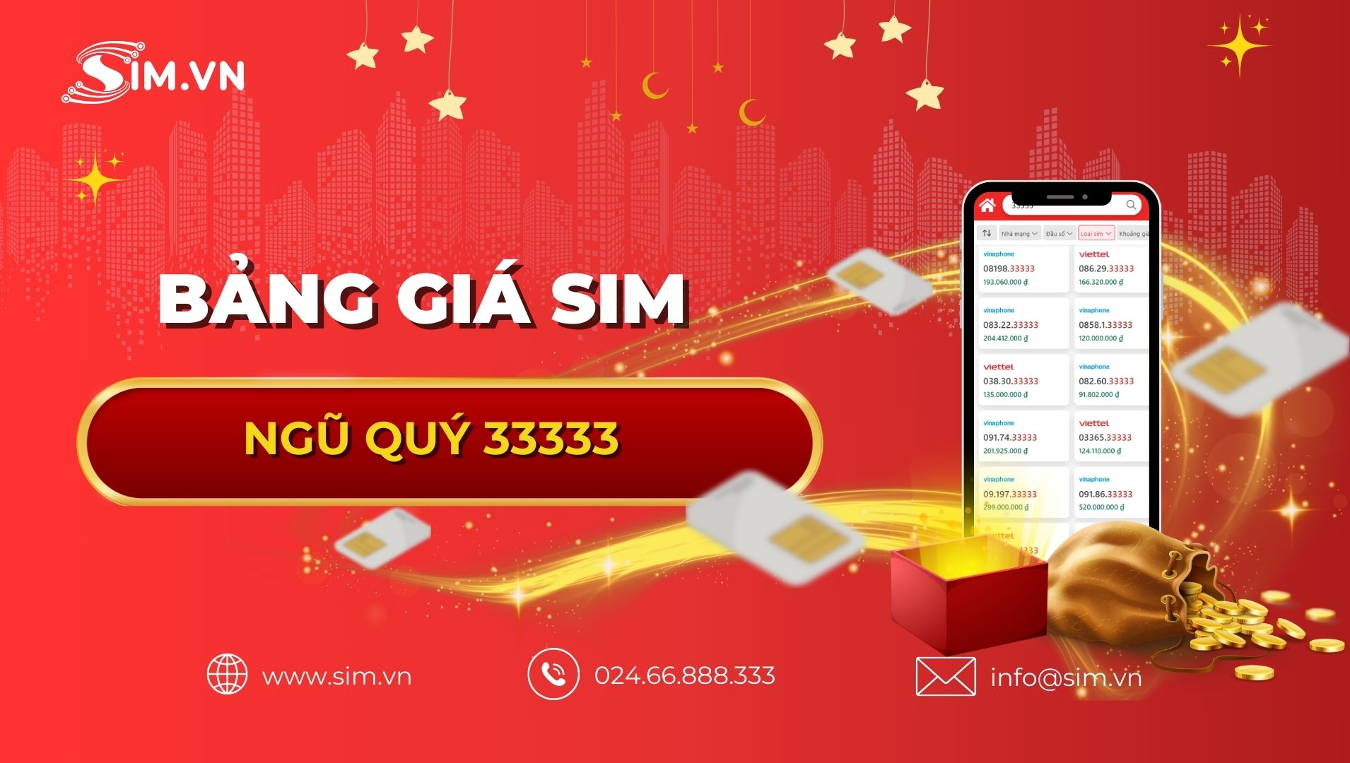 Bảng giá sim ngũ quý 3 Bảng giá sim ngũ quý 3