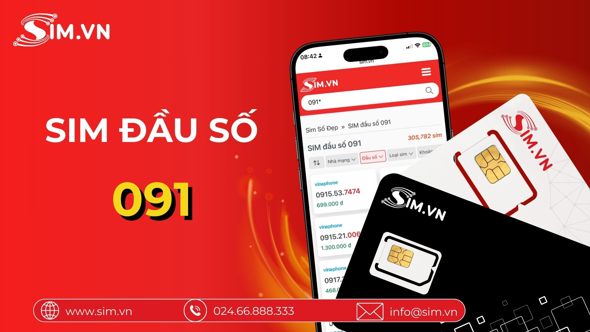 hướng dẫn chọn sim đầu số 091 chọn sim đầu số 091