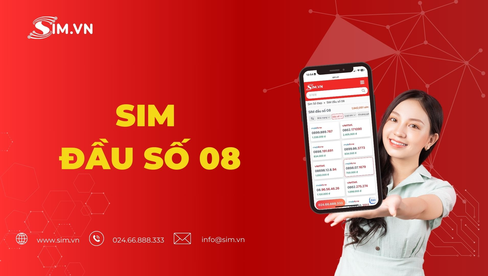 chọn Sim đầu số 08 Sim đầu số 08