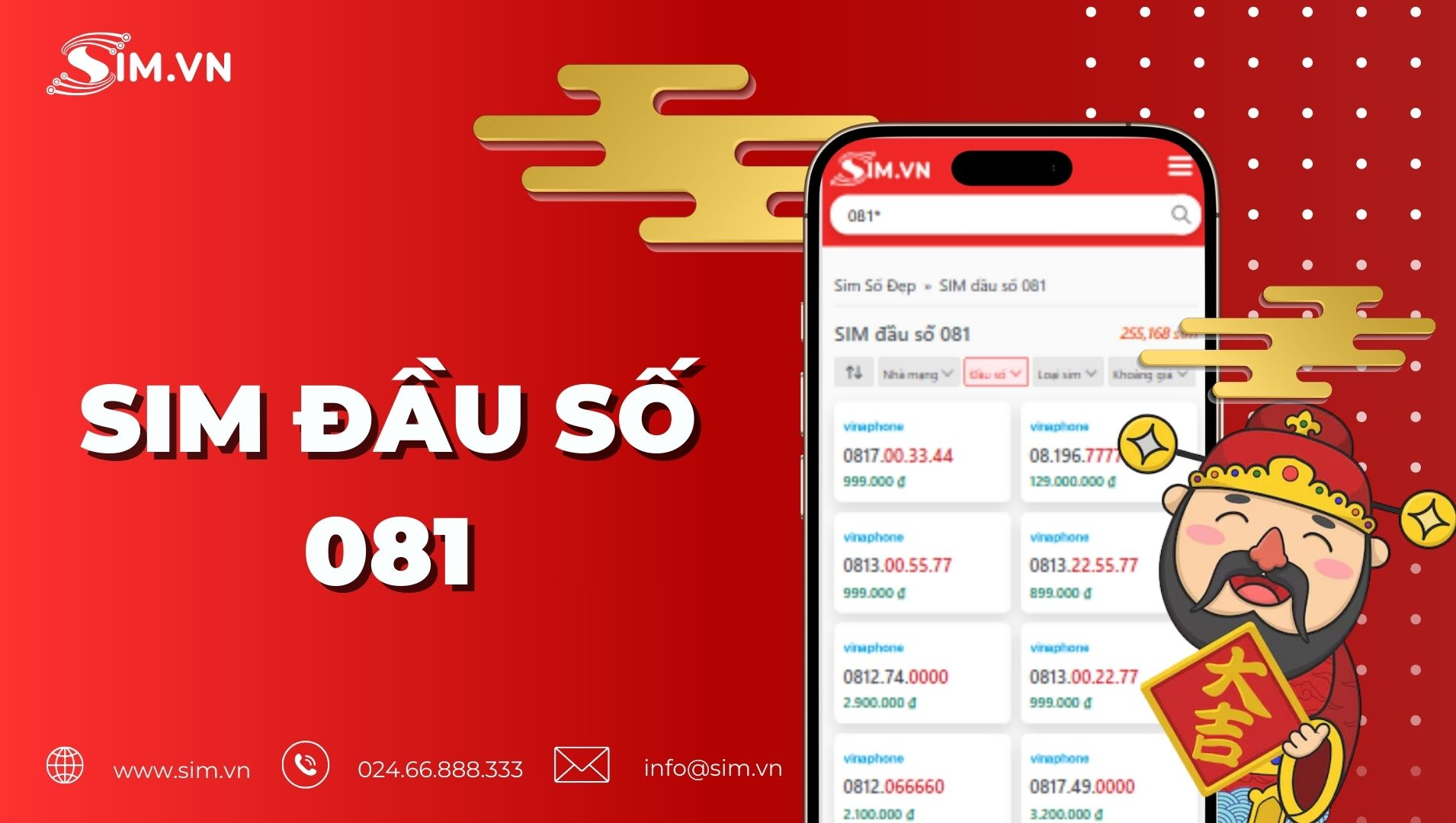 Sim đầu số 081 Sim đầu số 081