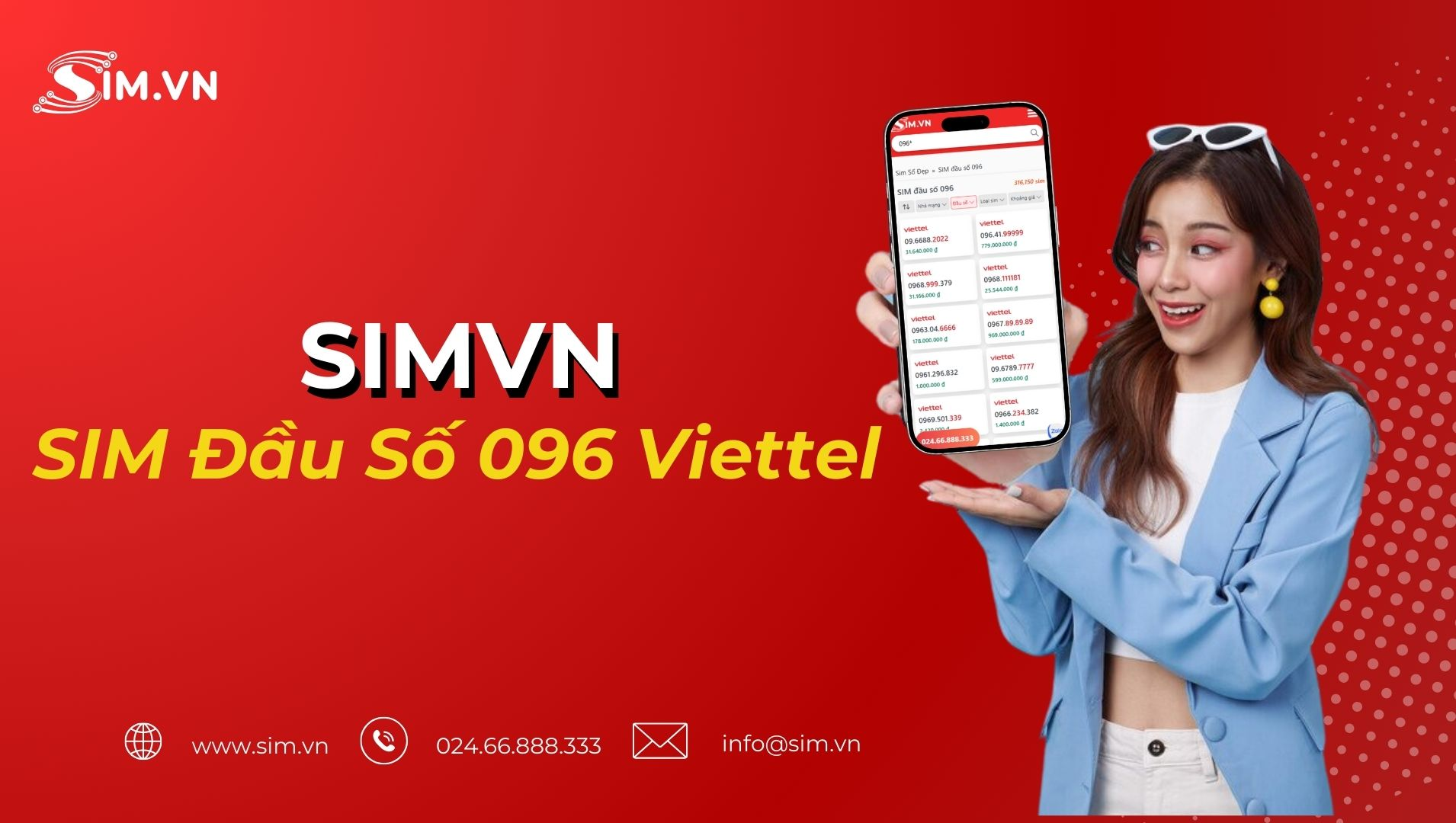 Sim đầu số 096 Viettel Sim đầu số 096 Viettel