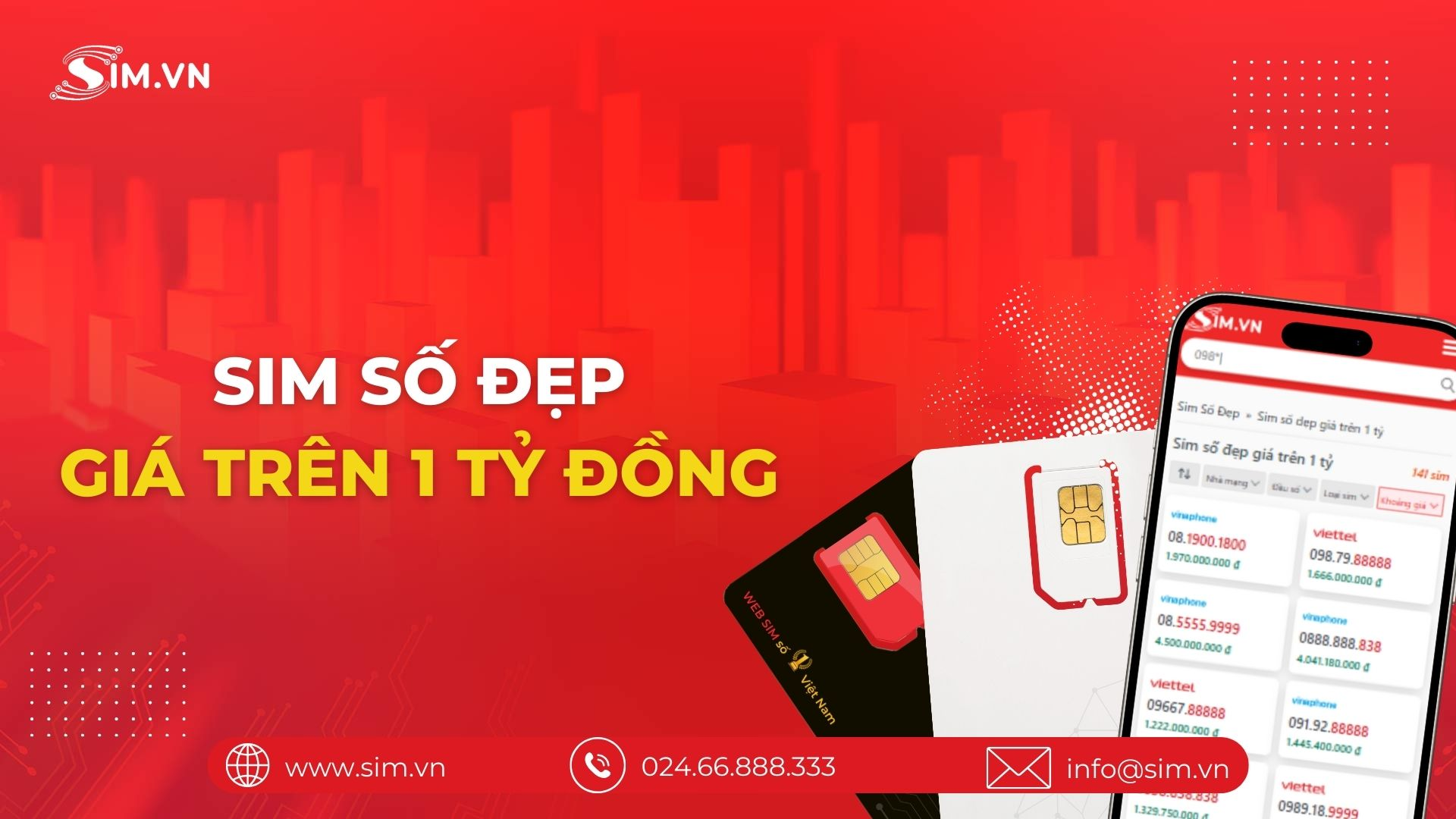 Sim số đẹp giá trên 1 tỷ đồng Sim số đẹp giá trên 1 tỷ đồng