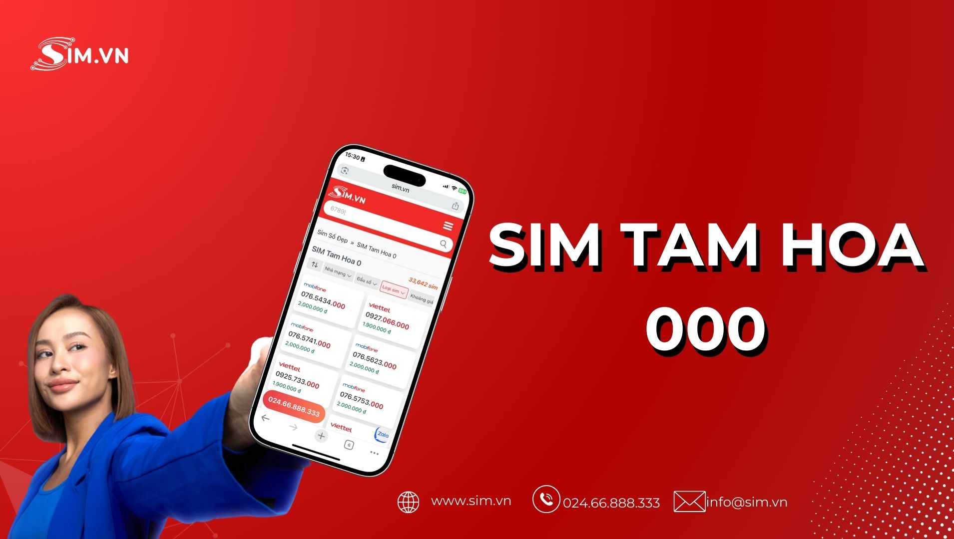 chọn Sim tam hoa 000 Sim tam hoa 000