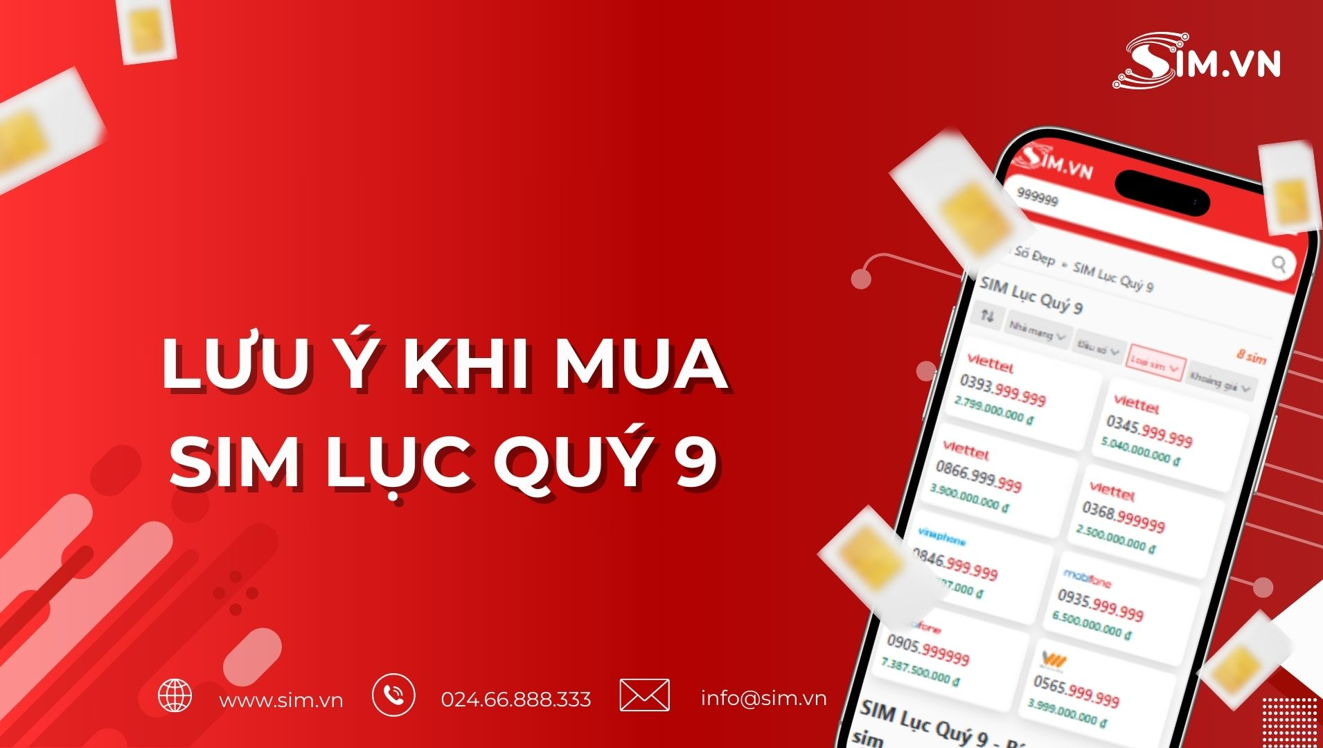 Lưu ý khi mua sim Lục Quý 9 