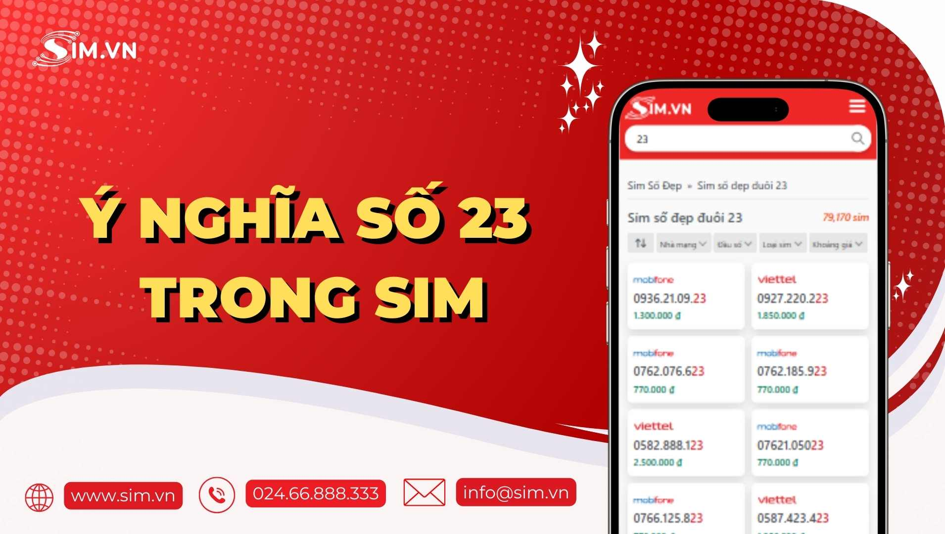Ý nghĩa số 23 trong sim số đẹp 