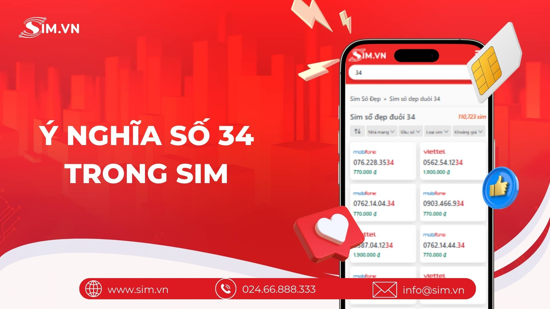 Ý nghĩa số 34 trong sim số đẹp