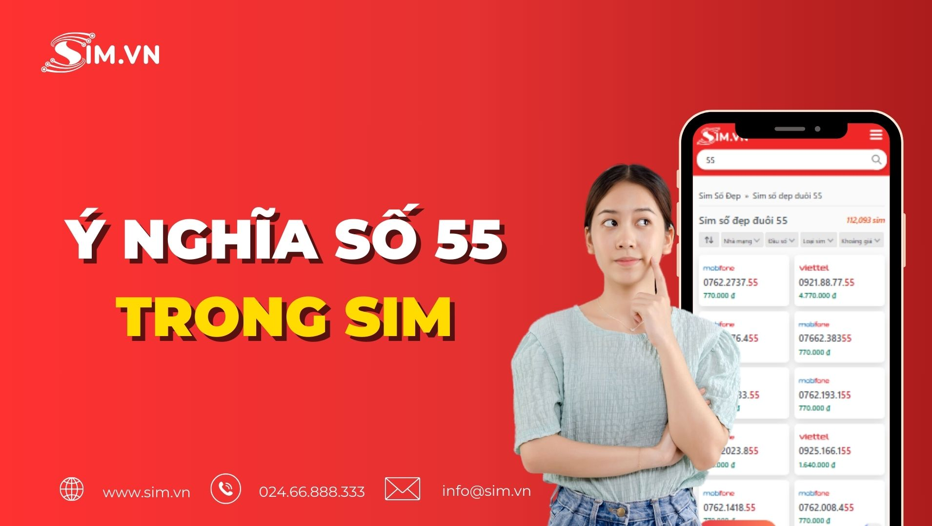 Ý nghĩa số 55 trong sim số đẹp