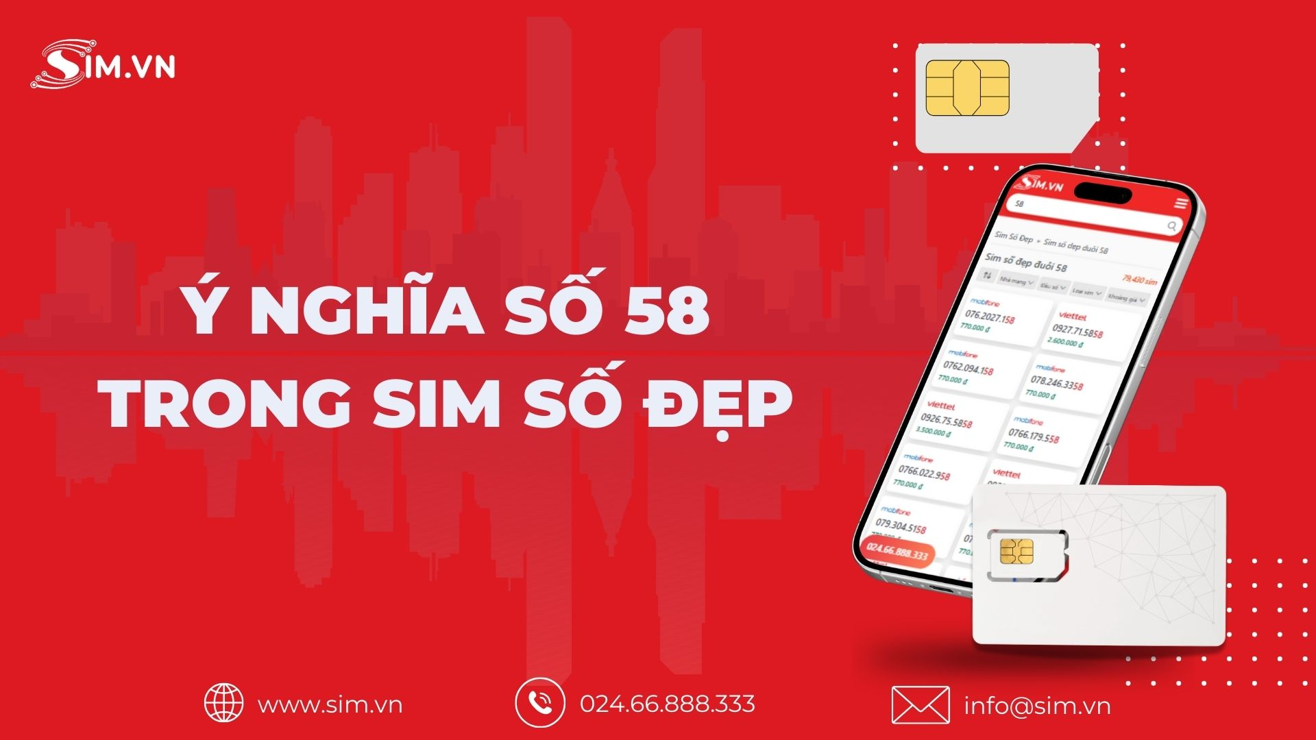 Số 58 có ý nghĩa gì trong sim số đẹp?