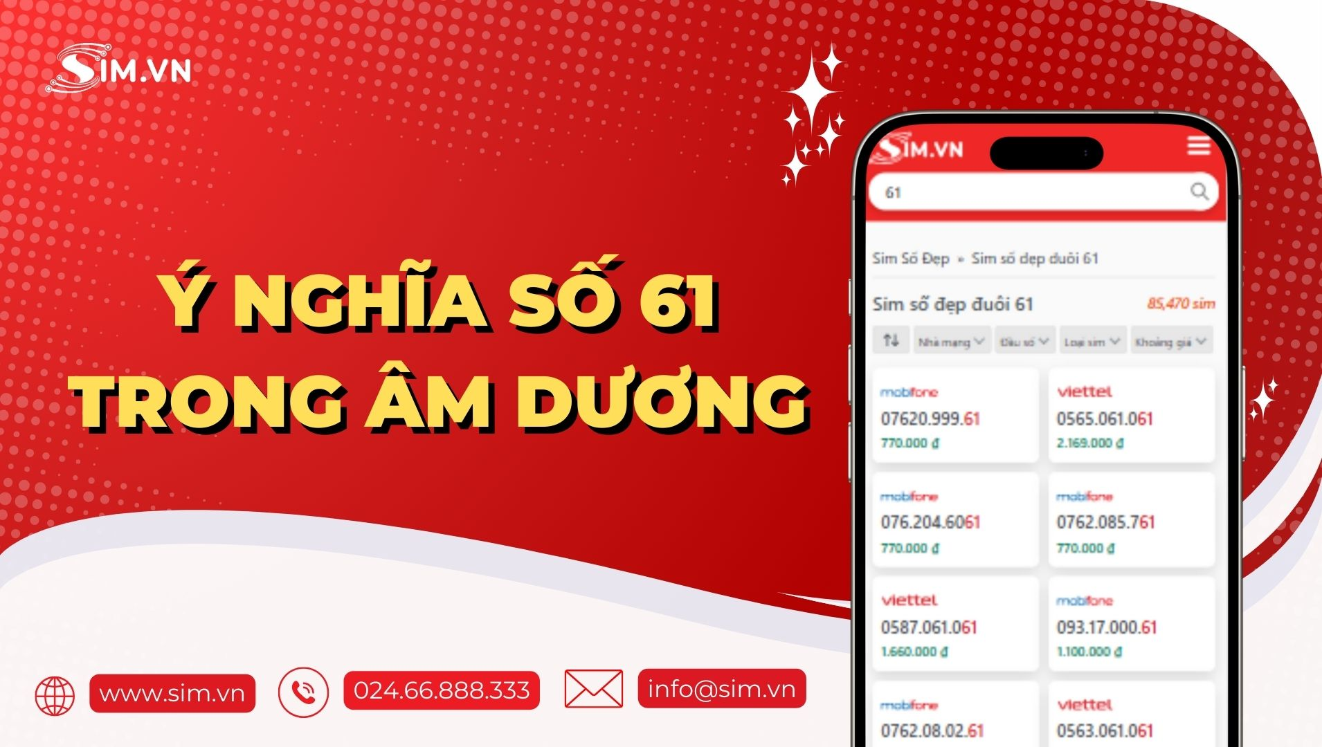 Ý nghĩa số 61 trong Âm Dương 