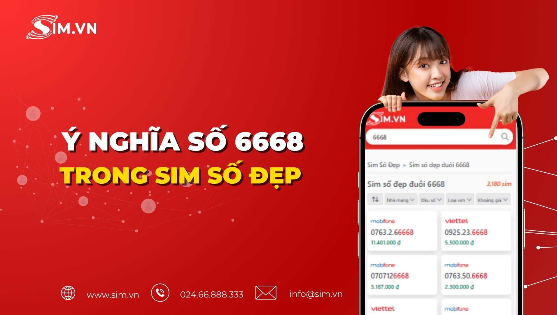 Ý nghĩa số 6668 trong sim số đẹp