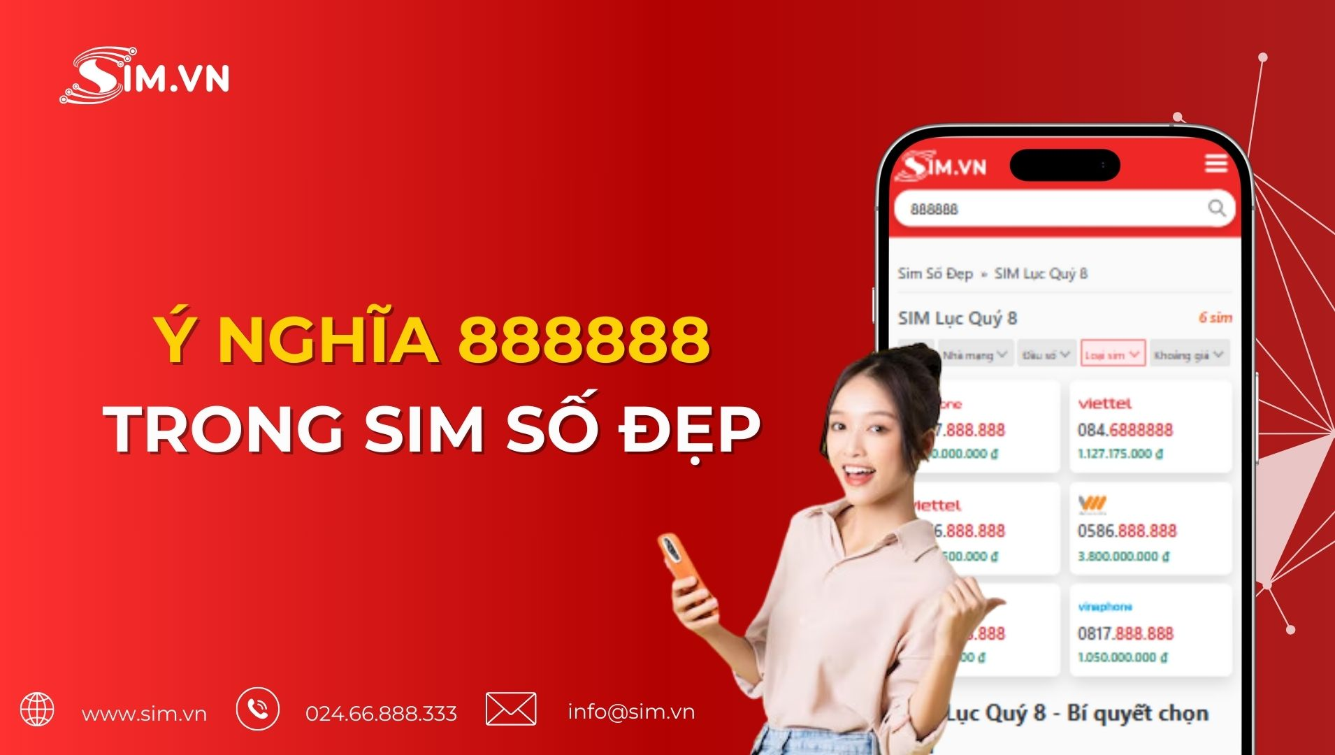 Ý nghĩa số 888888 trong sim số đẹp