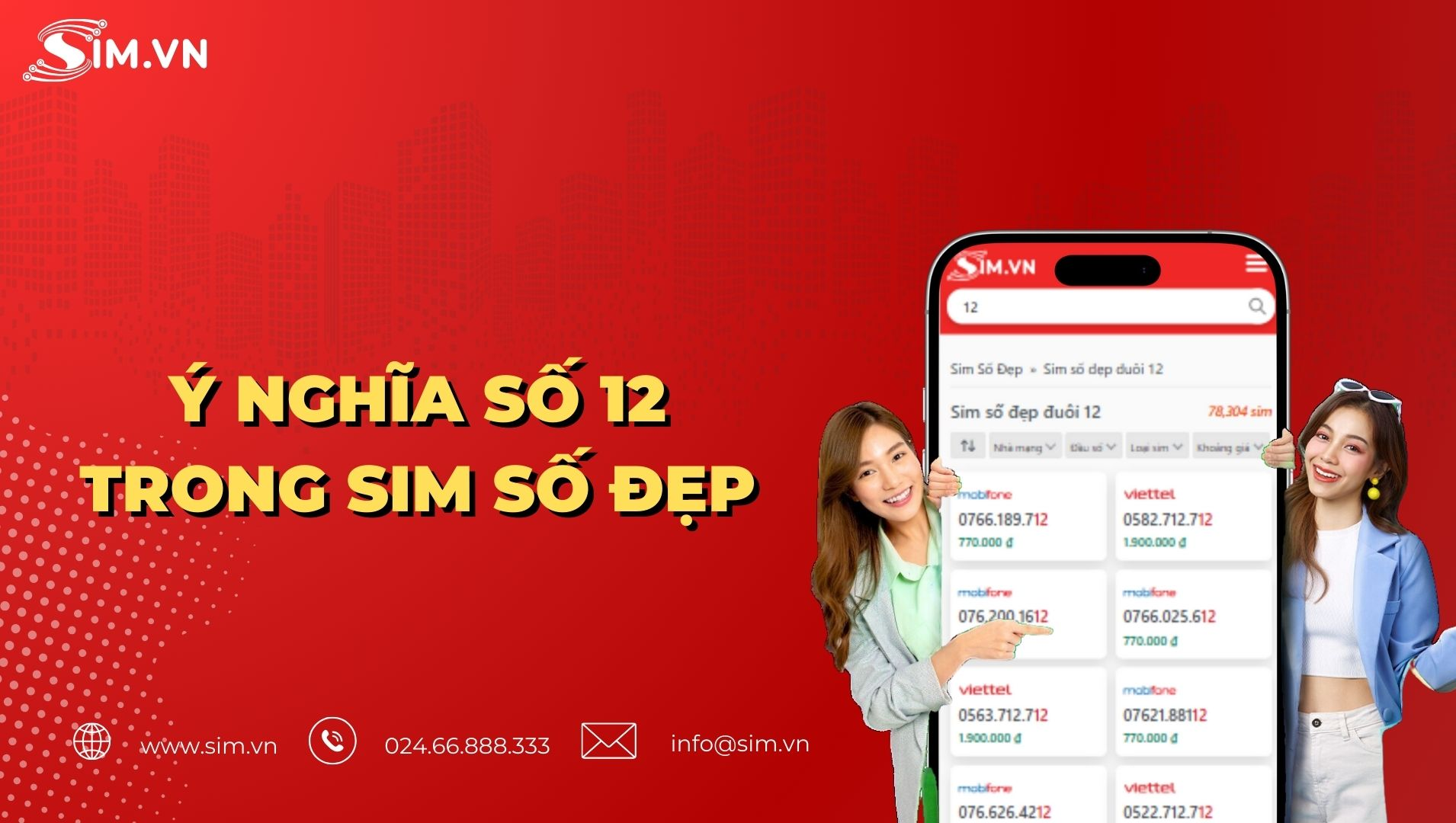 Ý nghĩa số 12 trong sim số đẹp