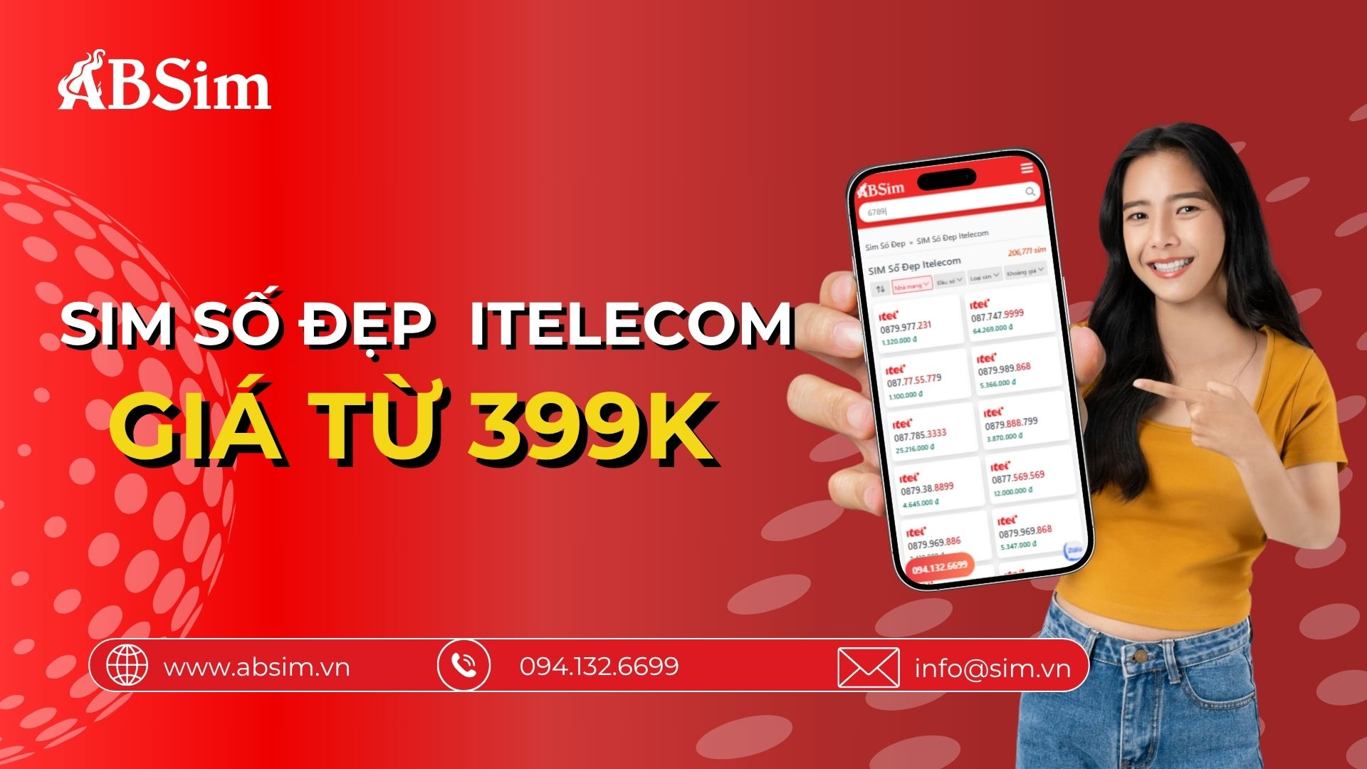 Sim số đẹp iTelecom giá từ 399K 