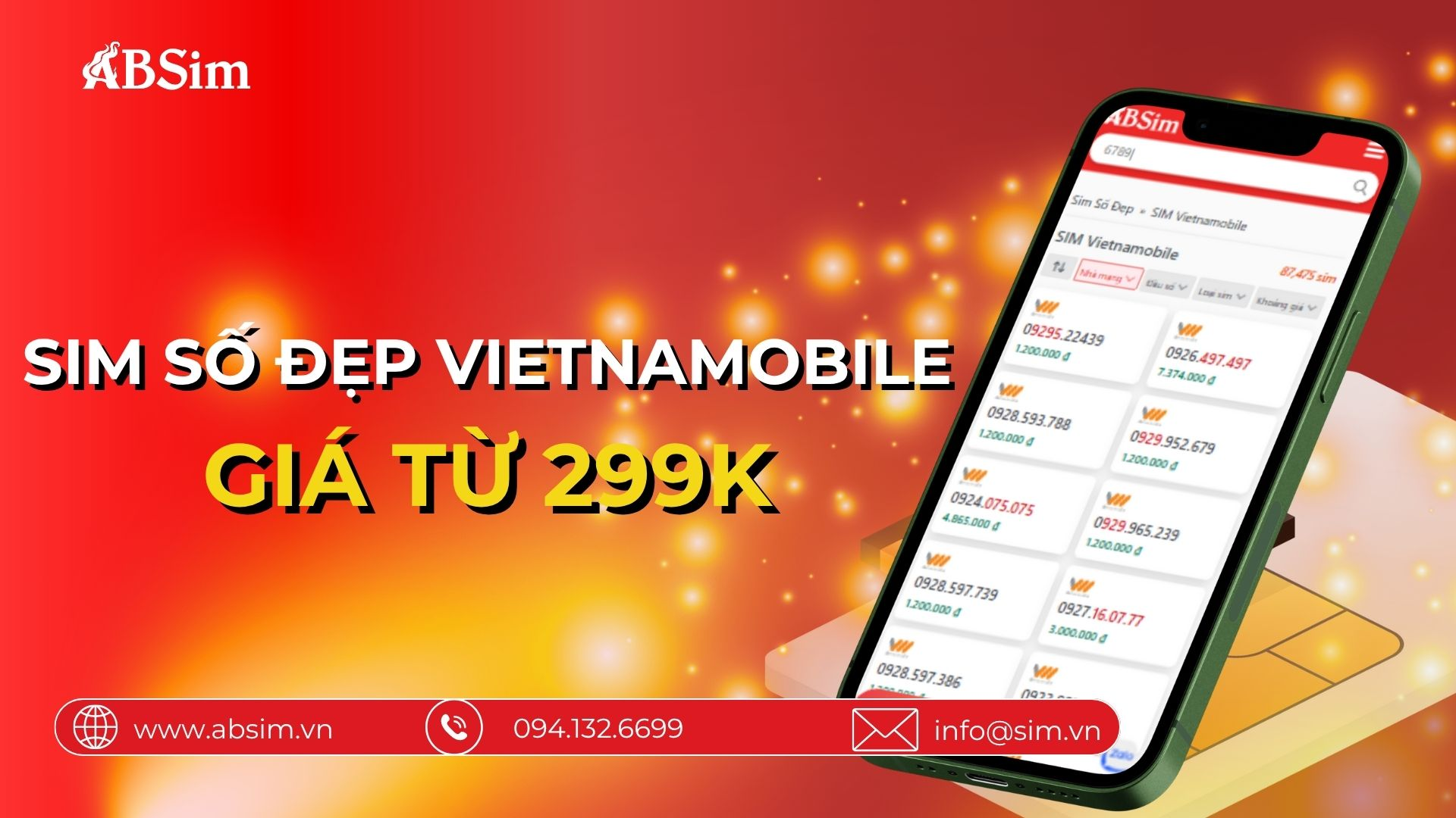 Sim số đẹp Vietnamobile giá từ 299K Sim số đẹp Vietnamobile giá từ 299K