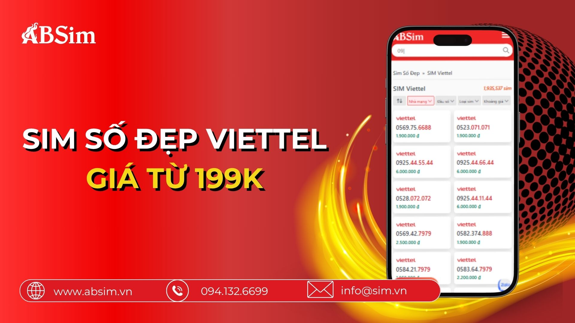 Sim số đẹp Viettel giá từ 199K Sim số đẹp Viettel giá từ 199K