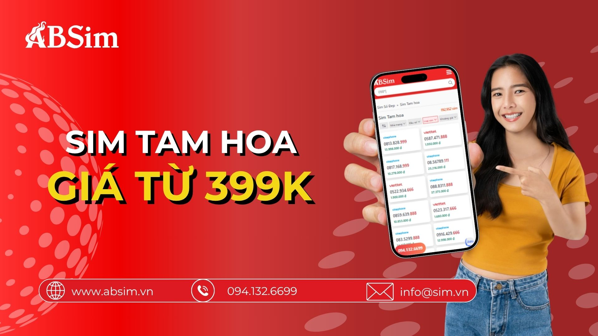 Sim Tam Hoa giá chỉ từ 399K Sim Tam Hoa giá chỉ từ 399K