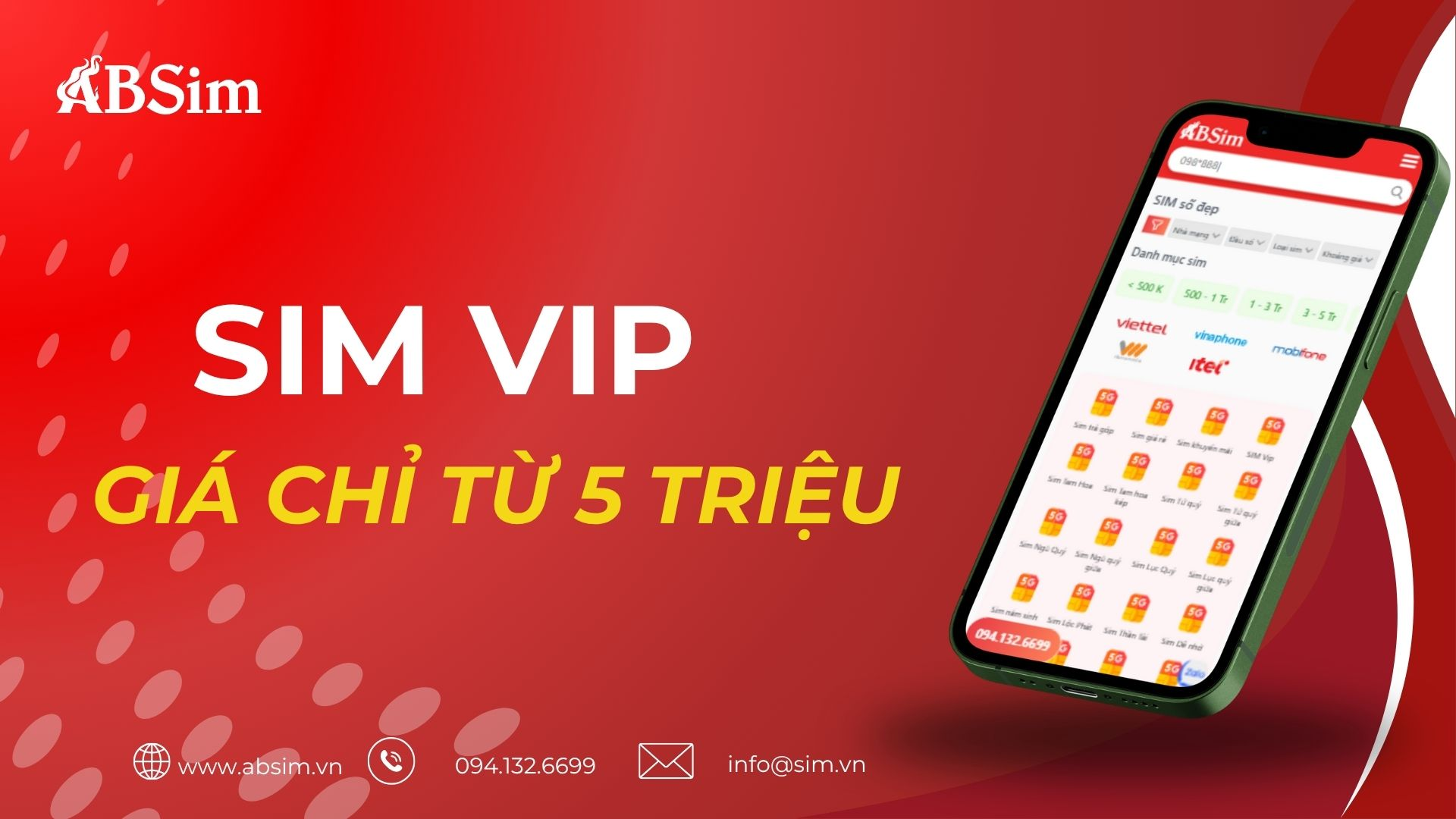 Sim VIP giá chỉ từ 5 triệu đồng Sim VIP giá chỉ từ 5 triệu đồng