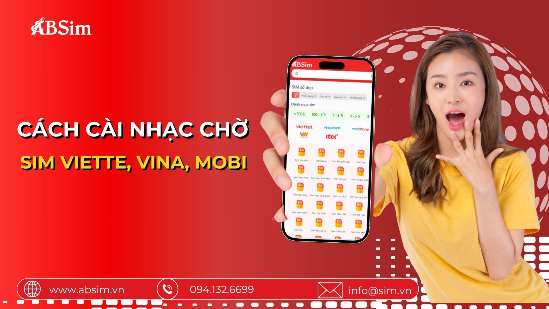 Cách cài đặt nhạc chờ cho sim Viettel, Vina, Mobi