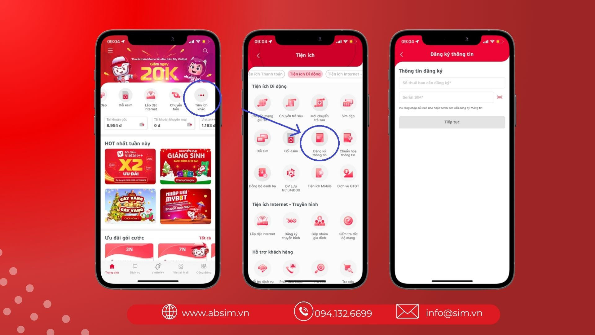 Đăng ký sim chính chủ tại app My Viettel 