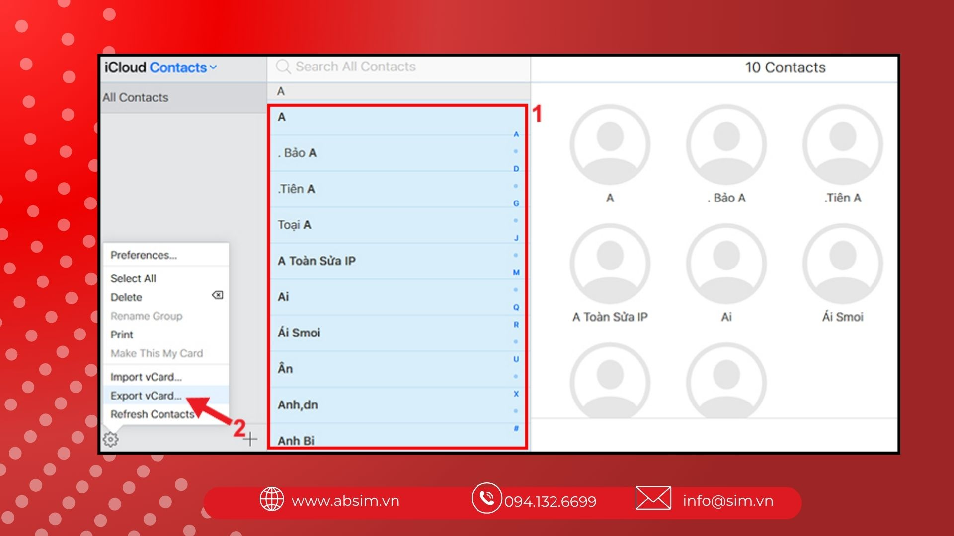 export file