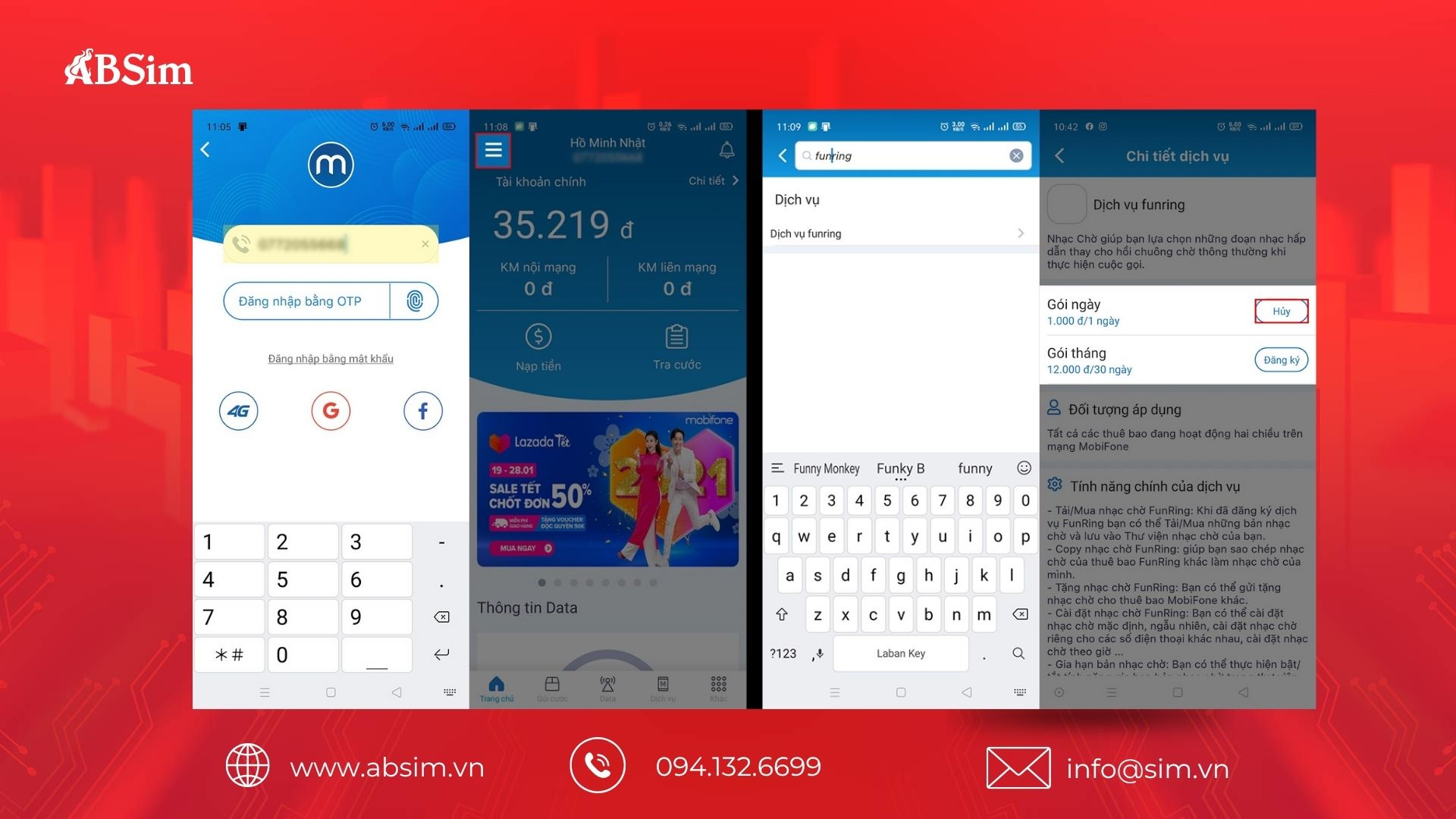 Hướng dẫn hủy nhạc chờ trên app My Mobifone 