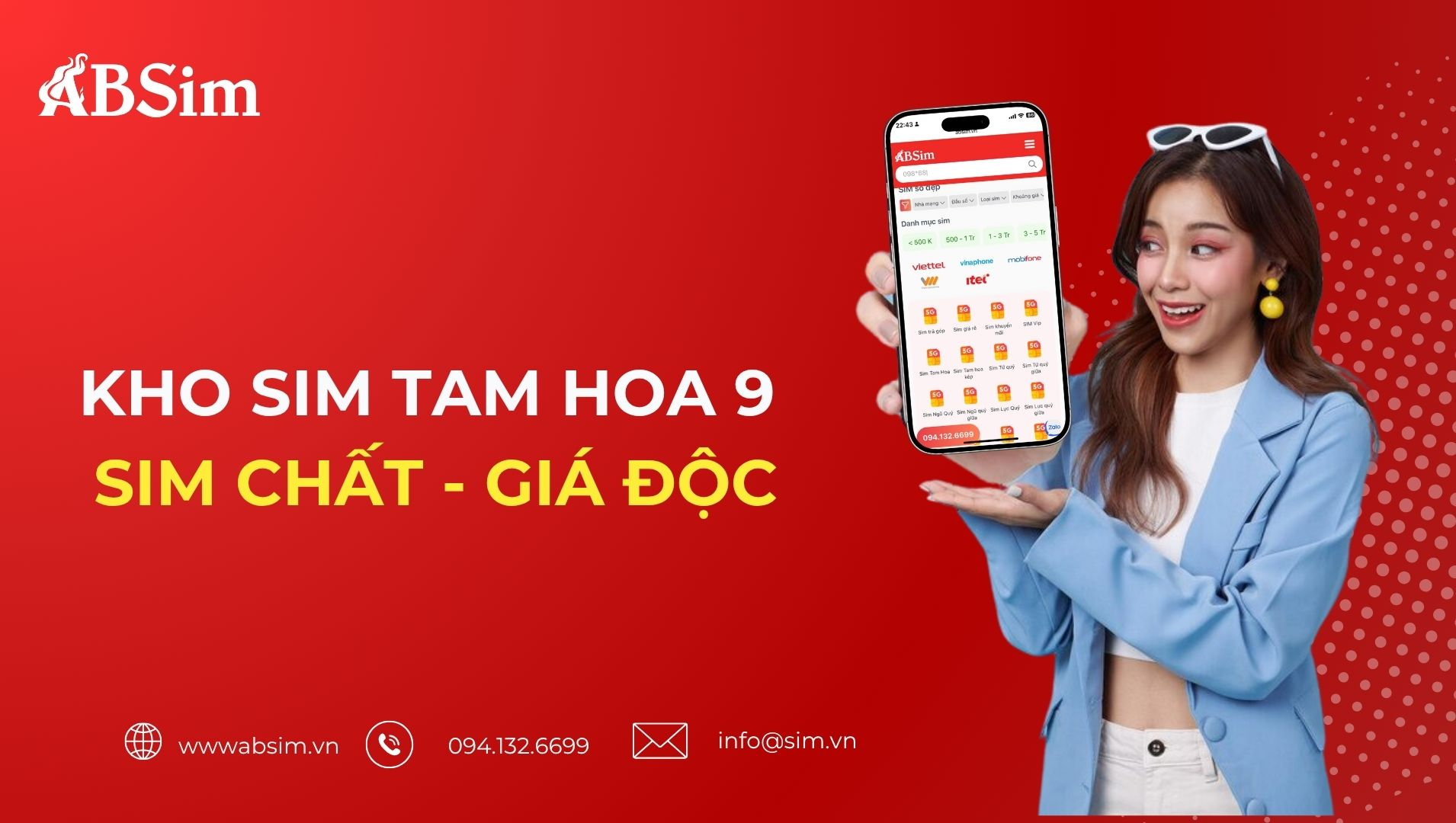 Kho sim tam hoa 999 - Sim chất - Giá độc 