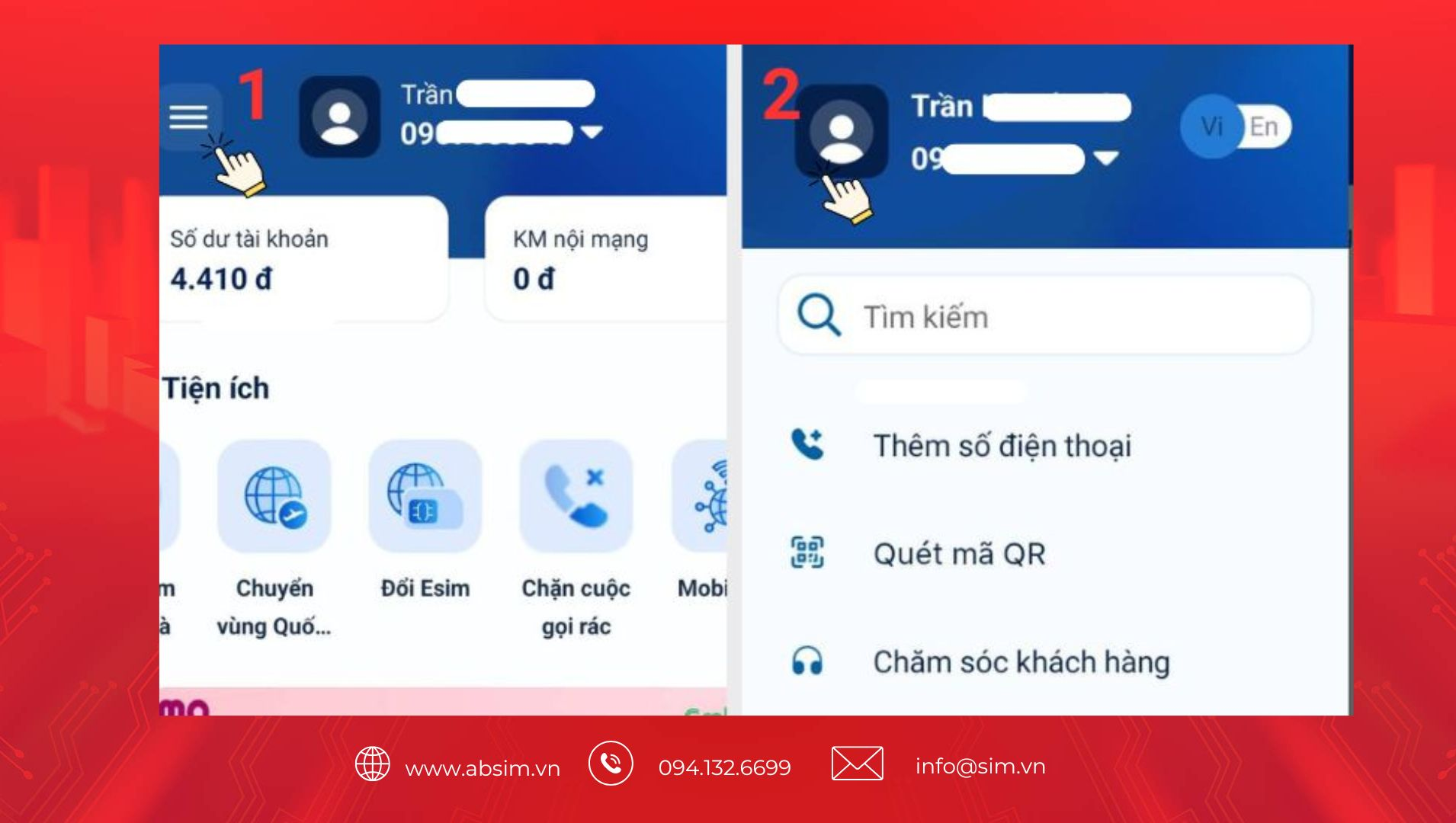 Kiểm tra sim chính chủ tại app My Mobifone 