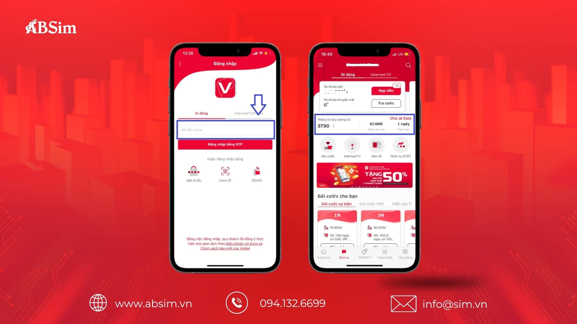 Kiểm tra dung lượng trên app My Viettel 