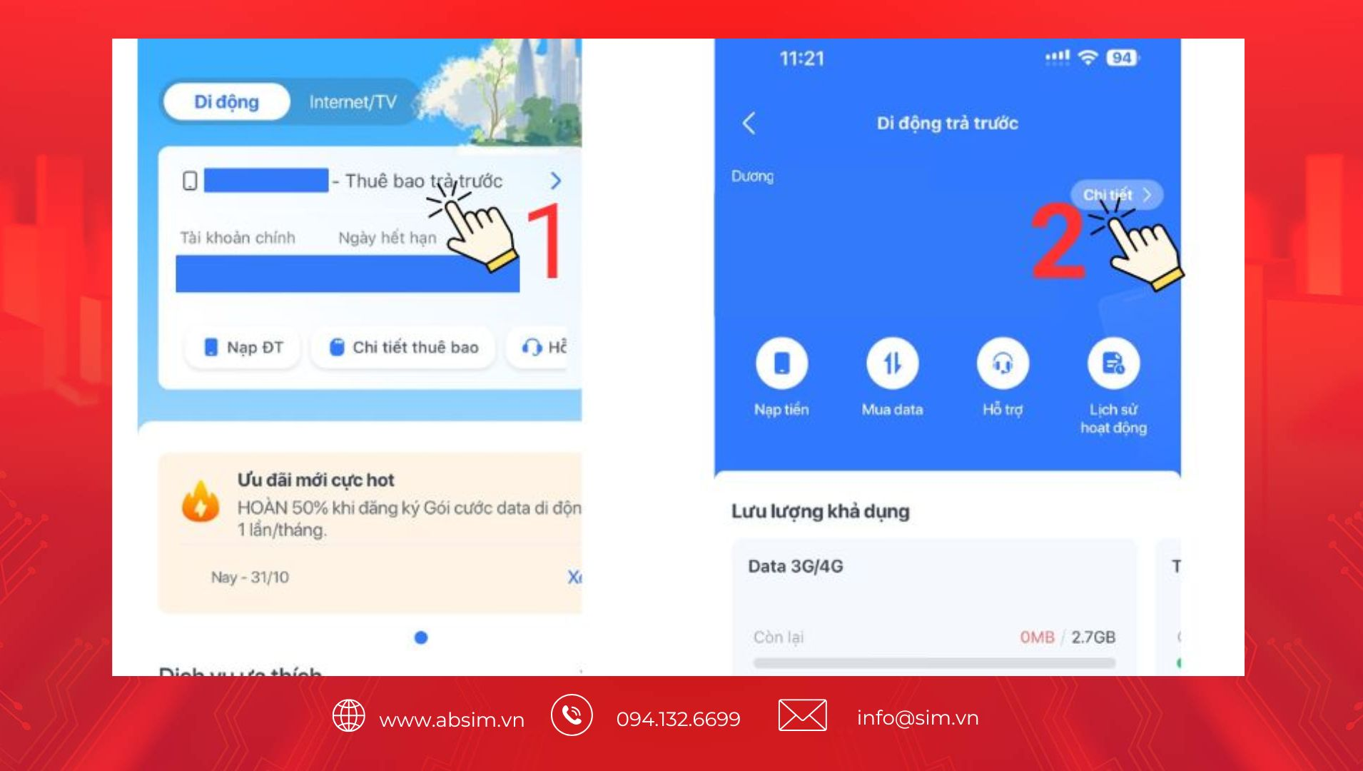 Kiểm tra sim chính chủ tại app My VNPT 
