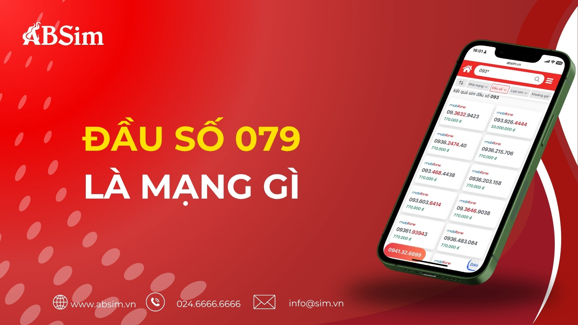 Đầu số 079 của nhà mạng Mobifone